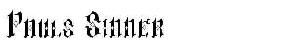 Pauls Sinner font preview